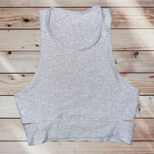 Z2 Outdoor Voices Womens Sports Bra Neutral Gray Medium Strap Space Dye